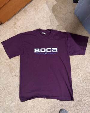 Vintage 90s Boca Athletic Division Purple Graphic T-Shirt Made in Canada